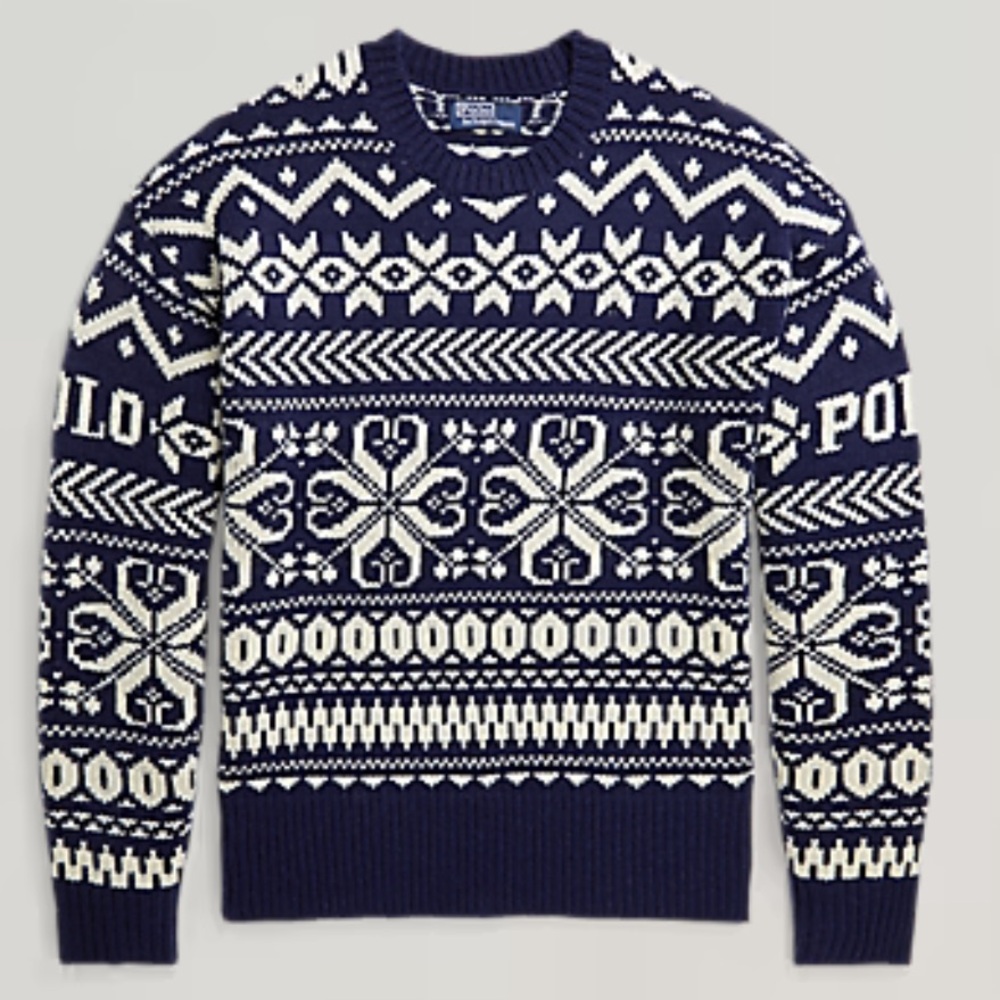 POLO by Ralph Lauren Geometric Snowflake Wool-Blend Sweater